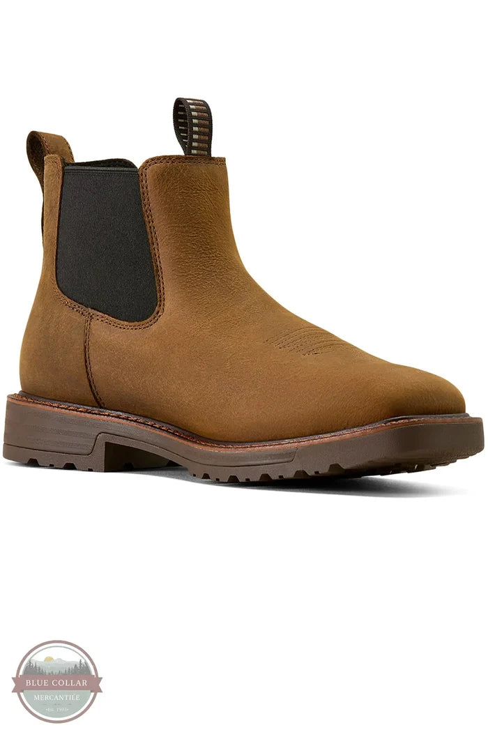 Ariat 10074284 Activator Chelsea Waterproof Steel Tow Work Boot in Rye Brown medial view