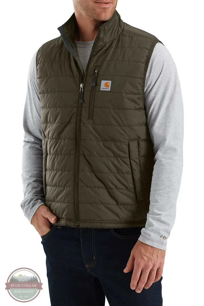 Carhartt 102286-MOS Men's "Gilliam" Rain Defender Insulated Vest - Relaxed Fit in Moss Color