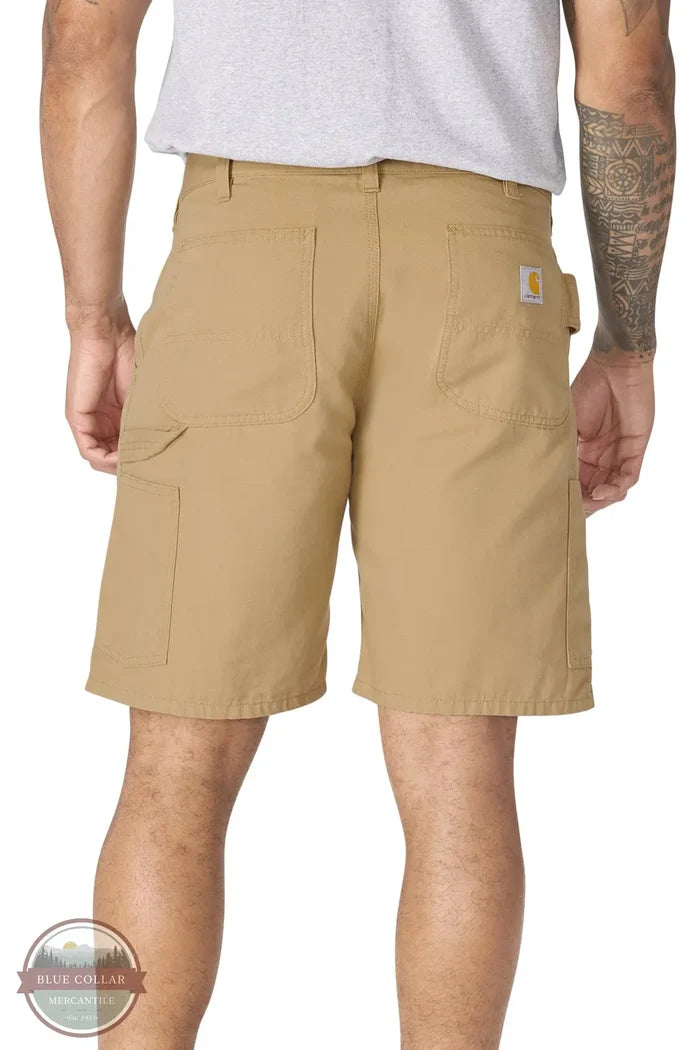 Carhartt 107420-DKH Loose 9" Stateline Shorts in Dark Khaki rear view