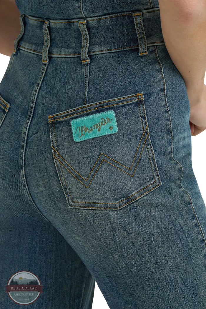 Wrangler 112375628 Lainey Wilson Western Rock Jean Catsuit back pocket view