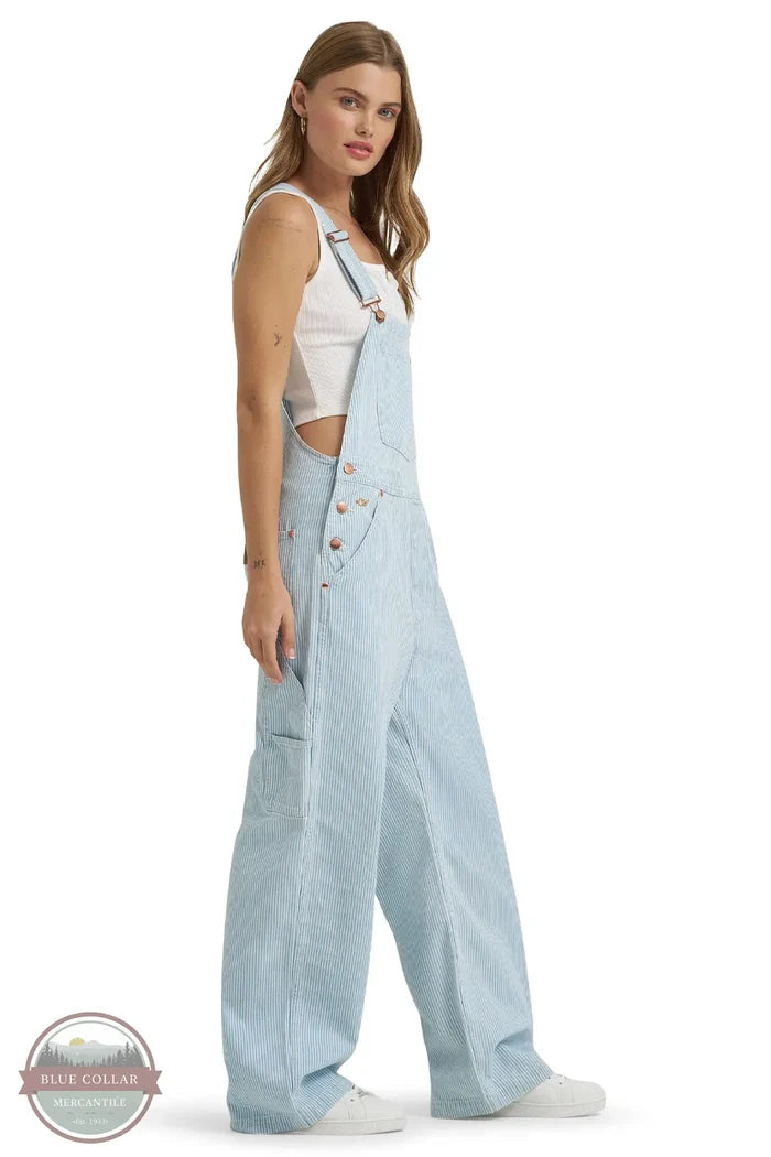 Wrangler 112375656 Lainey Wilson Stripped Cargo Bib Overalls left side view