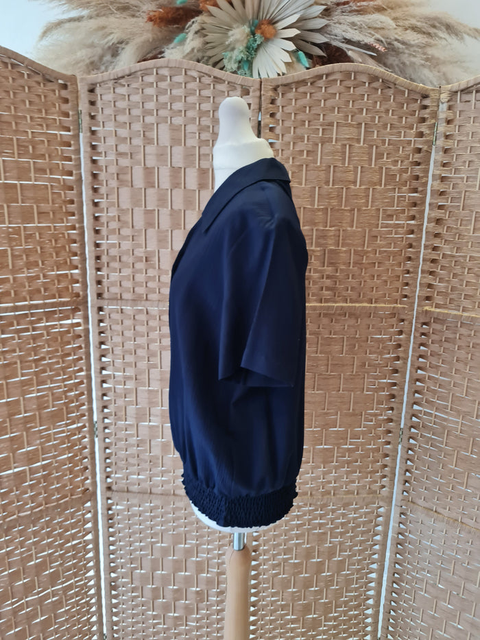 1980s Lauren Lee Navy Top 10/12
