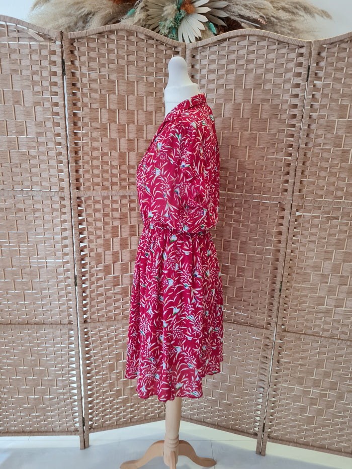 1980s Red Summer Dress