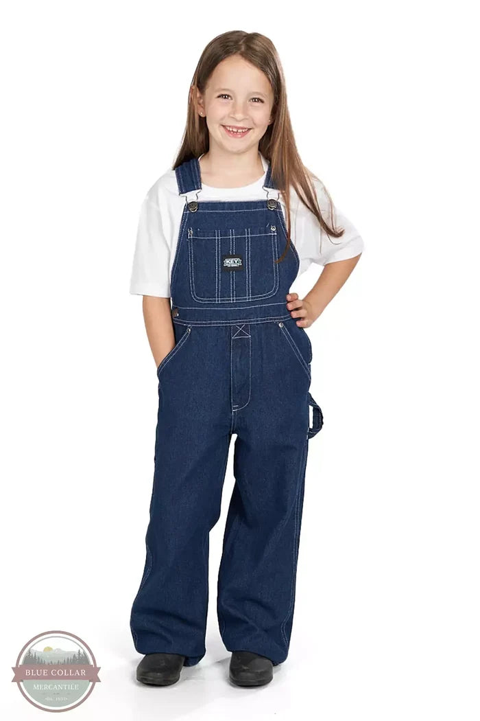 Key 225.45&nbsp;Denim Bib Overalls, Children's Sizes Front View