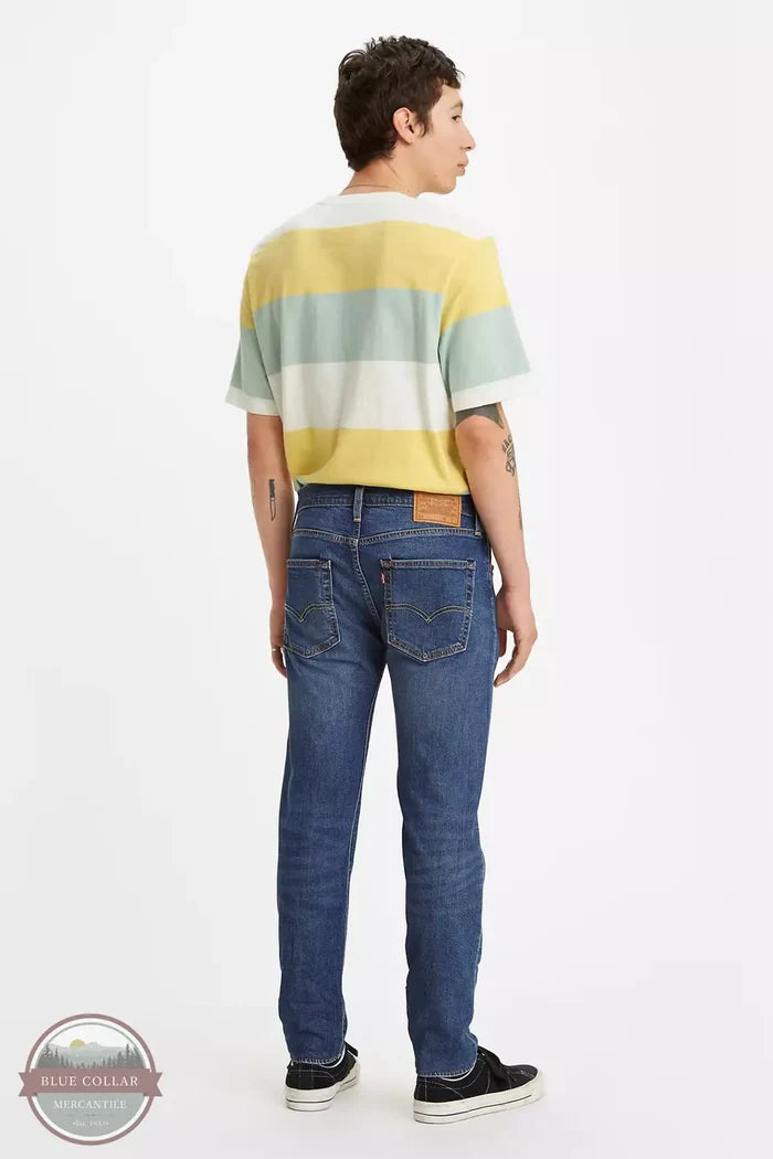 Levi's 28833-0682 512 Slim Fit Taper Flex Jeans in Red Haze-Dark Wash Back View