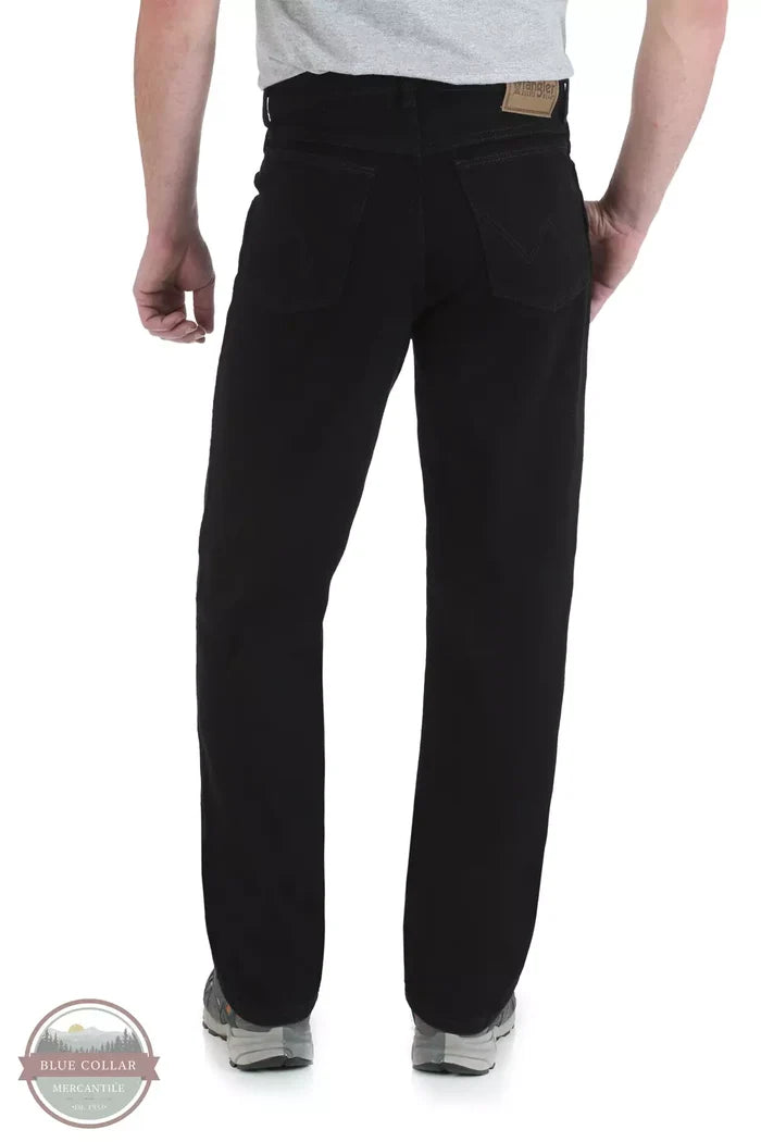 Wrangler 35002OB Rugged Wear Relaxed Fit Jeans in Black Back View