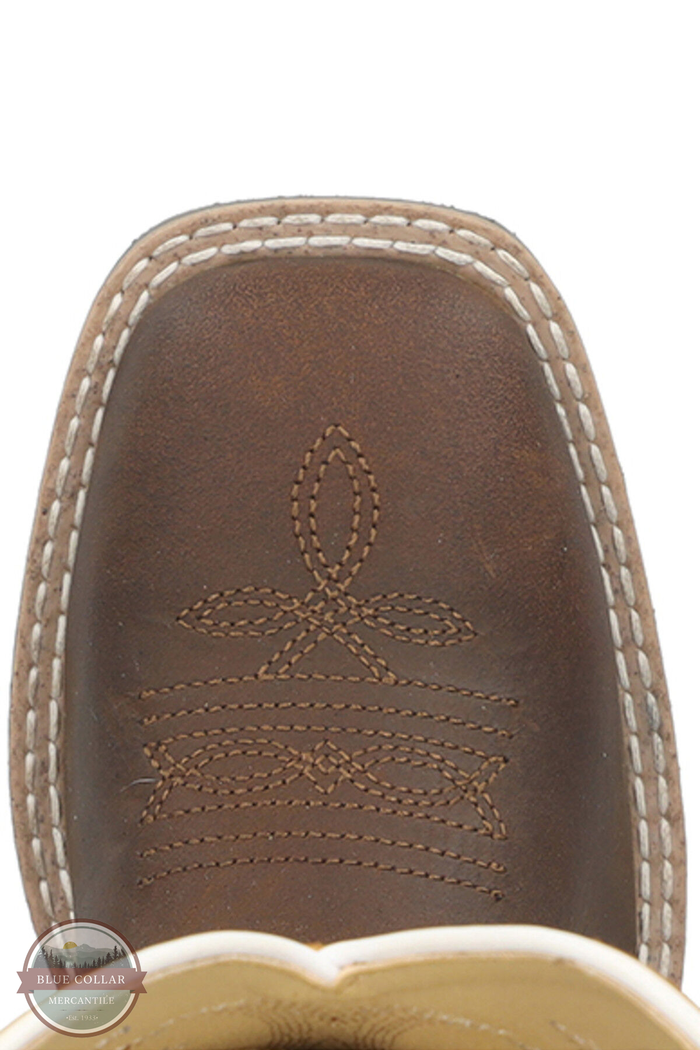 Smoky Mountain Boots 3516 Brown Oil Distress Square Toe Western Boot square toe view