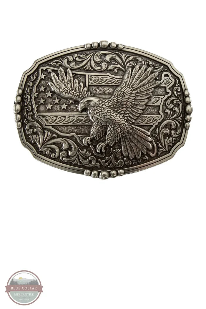 Nocona 37944 Men's American Flag and Eagle Belt Buckle