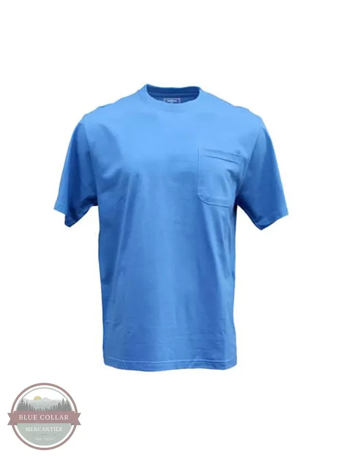 Foxfire 490 05 One Pocket Short Sleeve T-Shirt, Big & Tall Blue Front View