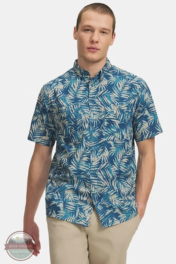 Under Armour 6009203-466 Men's UA Outdoor Essential Woven Short Sleeve Shirt front view