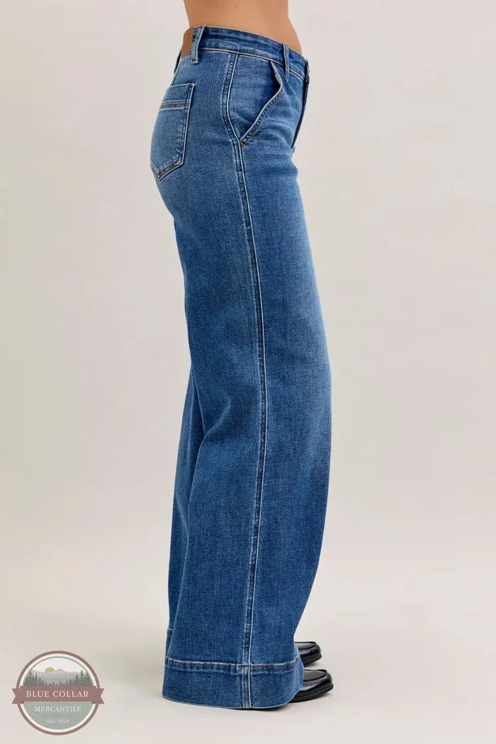 82674REG Mid Rise Trouser Retro Wide Leg Jean, side