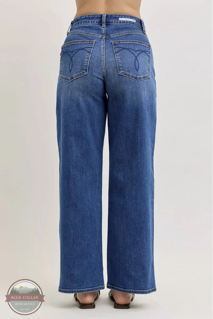 Judy Blue 82689REG High Waisted Wilhelmina Baggy Jeans rear view