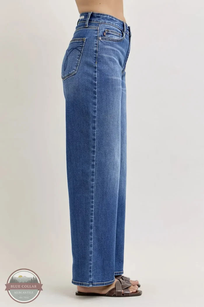 Judy Blue 82689REG High Waisted Wilhelmina Baggy Jeans side view