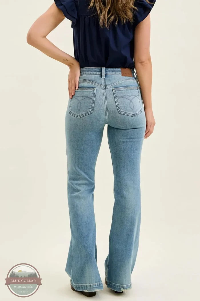 Judy Blue 82718REG Mid Rise Flare Jeans rear view