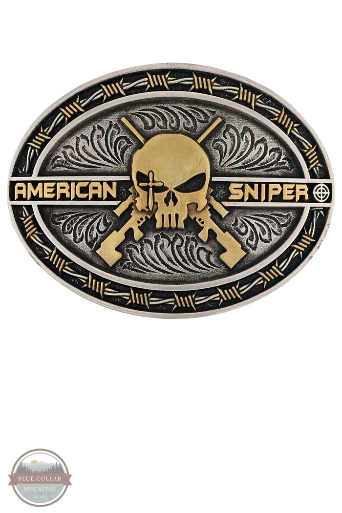 Montana Silversmiths A991CK Cover Fire Chris Kyle Attitude Buckle