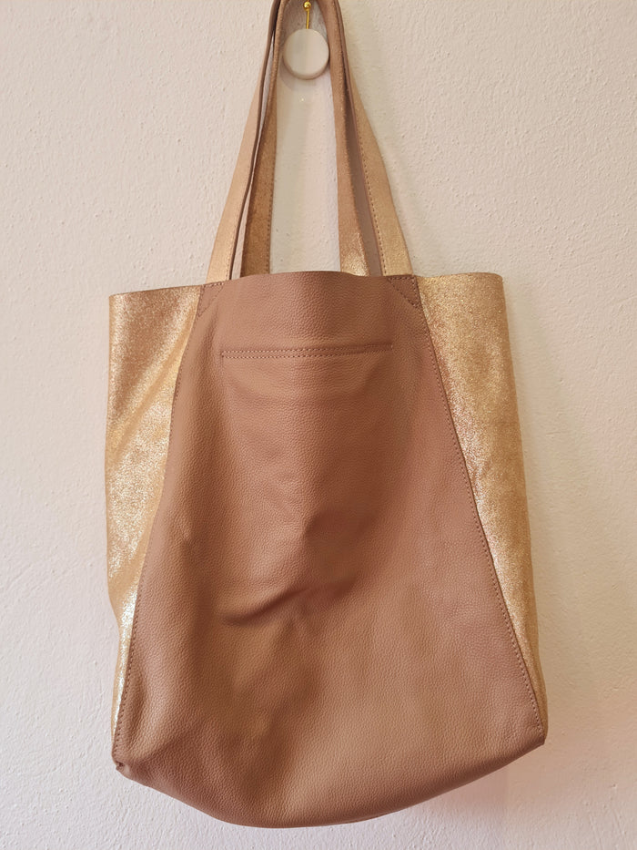 Accessorize Leather Gold Tote bag