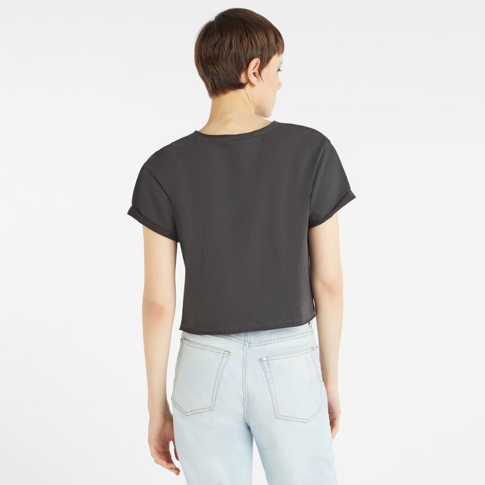 AC/DC Crop Top T Shirt - Logo Amplified