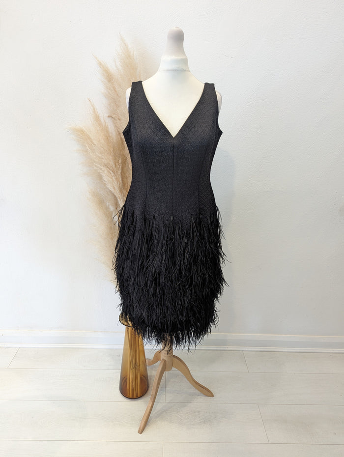 Adolfo Dominguez Ostrich Feather Dress 10/12