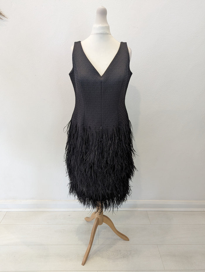 Adolfo Dominguez Ostrich Feather Dress 10/12