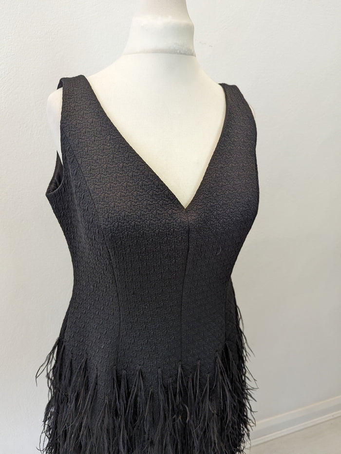 Adolfo Dominguez Ostrich Feather Dress 10/12