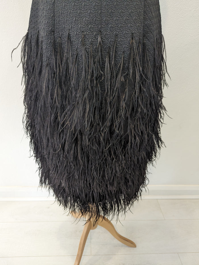 Adolfo Dominguez Ostrich Feather Dress 10/12