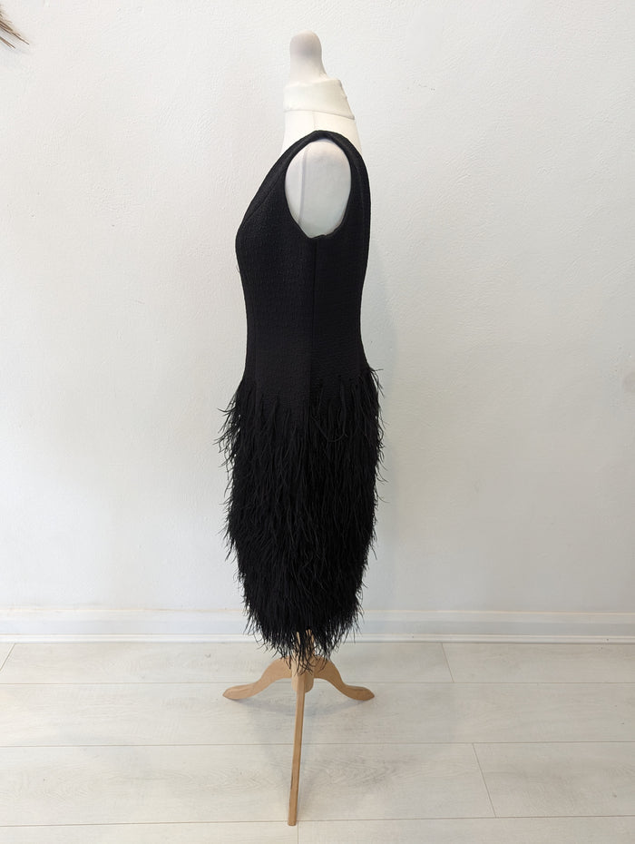 Adolfo Dominguez Ostrich Feather Dress 10/12