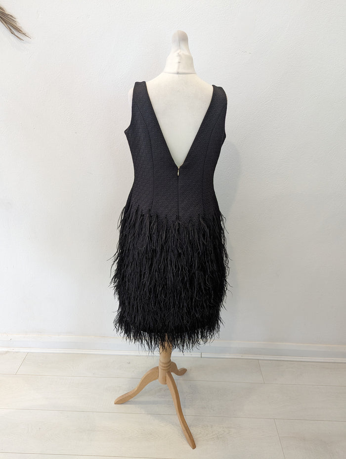 Adolfo Dominguez Ostrich Feather Dress 10/12