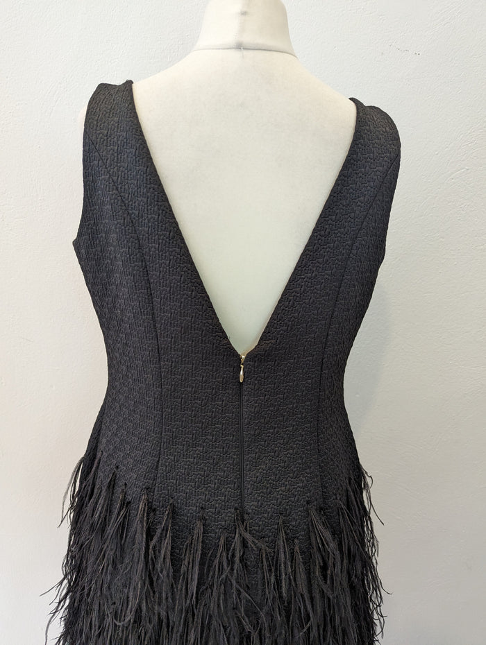 Adolfo Dominguez Ostrich Feather Dress 10/12