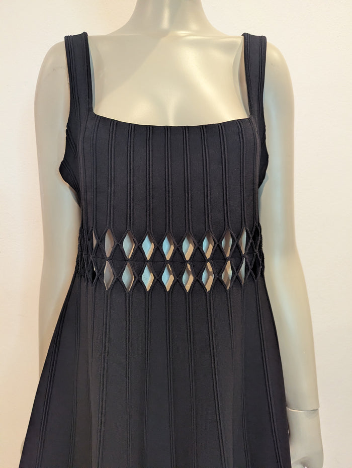 Aje Black Knit Mini Dress XL