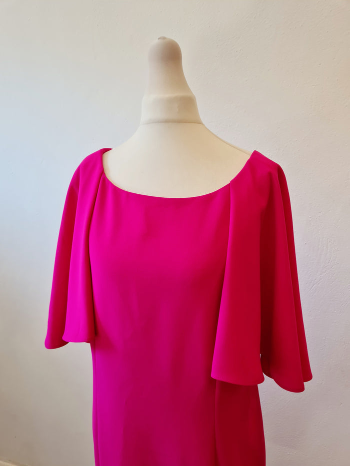 Alba Conde Pink cape dress 16