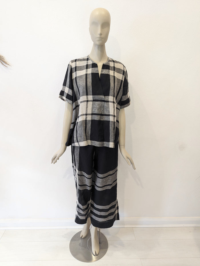 Alembika Grey Check Trouser Two Piece Medium