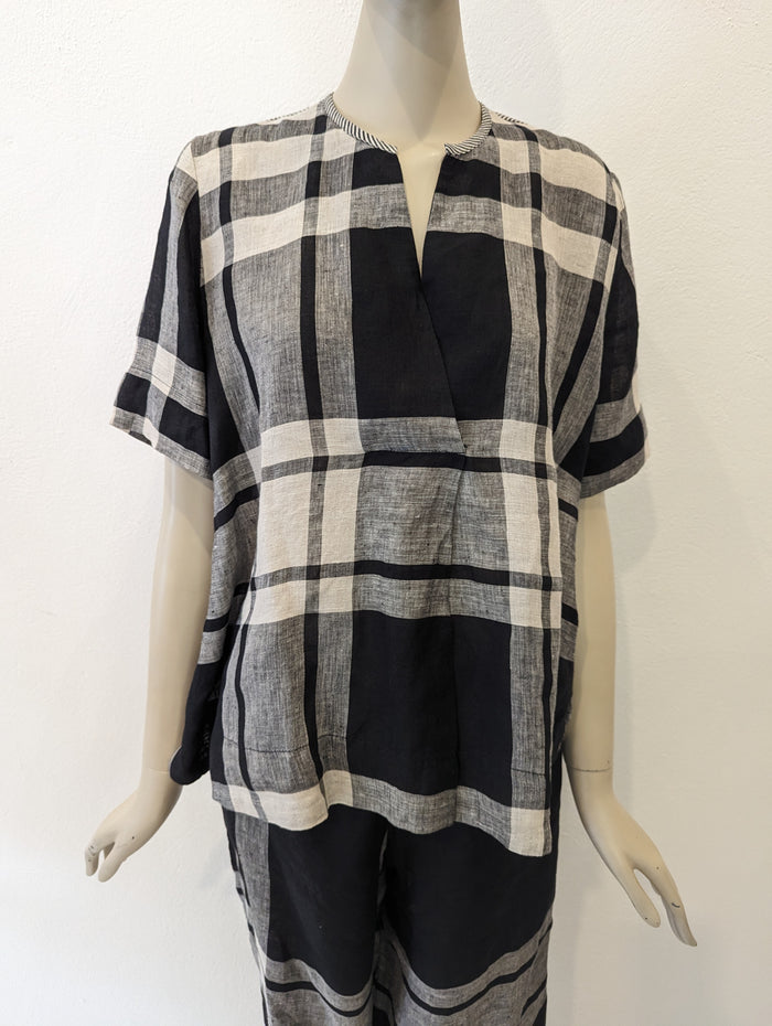 Alembika Grey Check Trouser Two Piece Medium