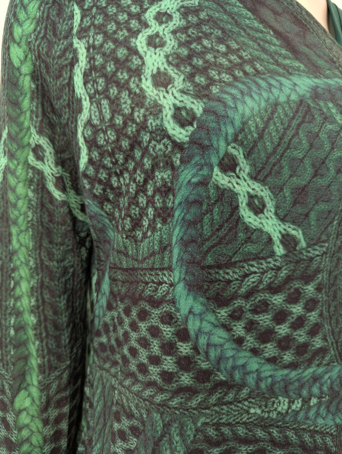 Alexander McQueen green chain print dress M