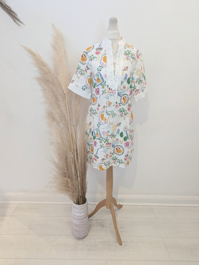 Aligne tropical printed mini dress 8