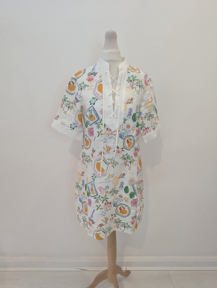 Aligne tropical printed mini dress 8