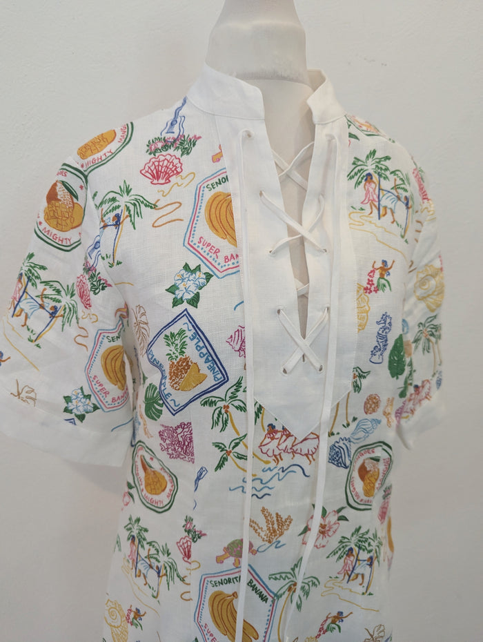 Aligne tropical printed mini dress 8