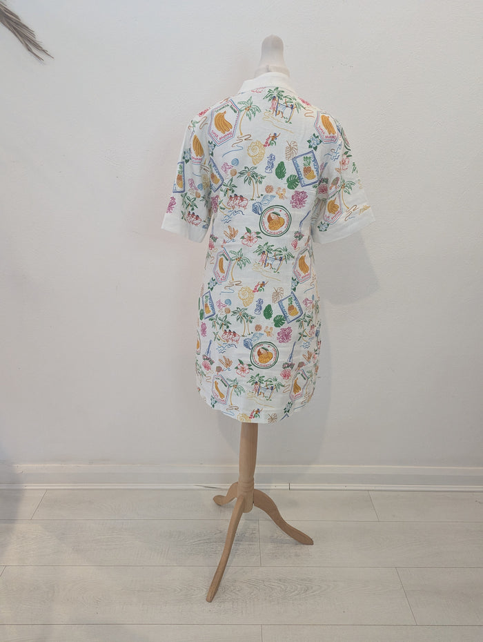 Aligne tropical printed mini dress 8
