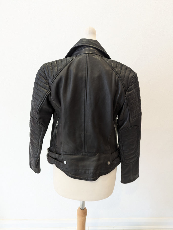 All Saints Black Leather Jacket 6