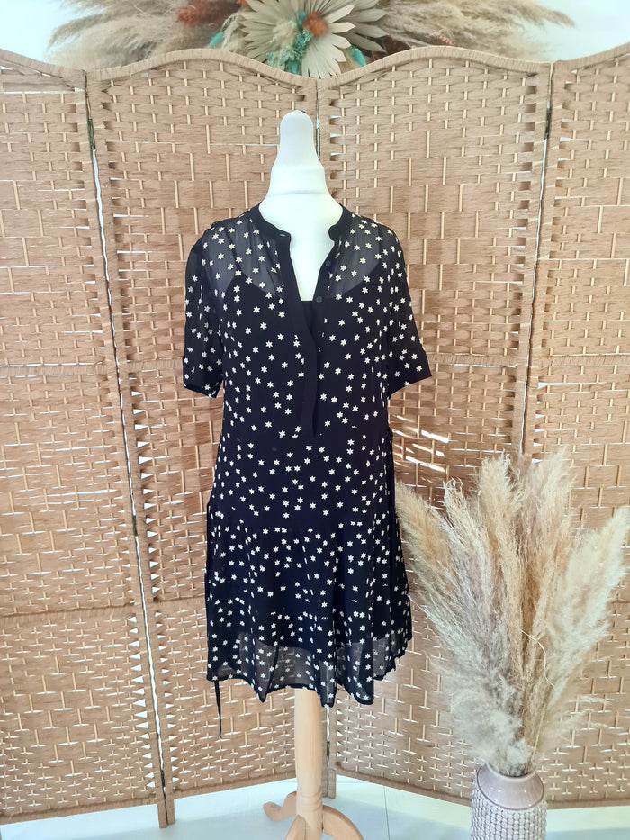 All Saints Black star dress S