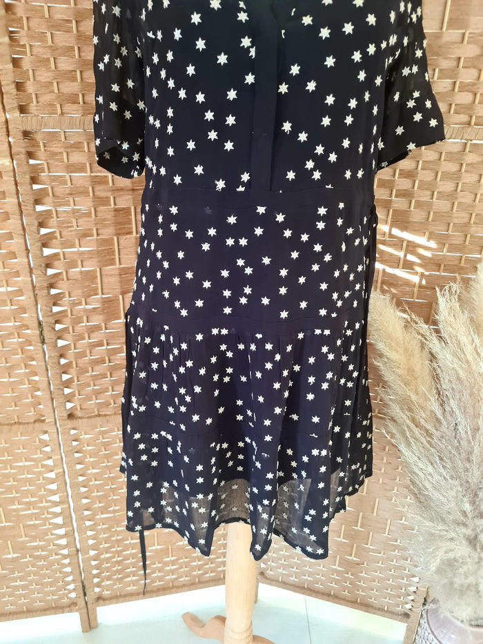 All Saints Black star dress S