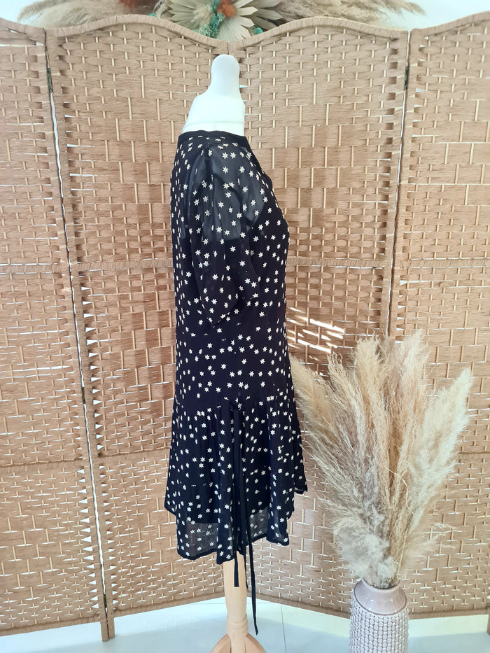 All Saints Black star dress S