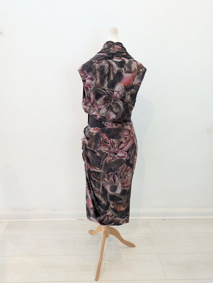 All Saints Floral Silk Dress 10