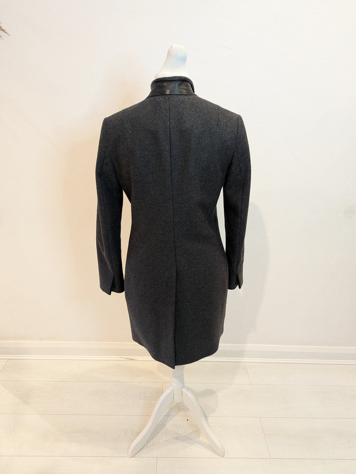 All saints Grey Lorie wool coat 12 (small fitting)