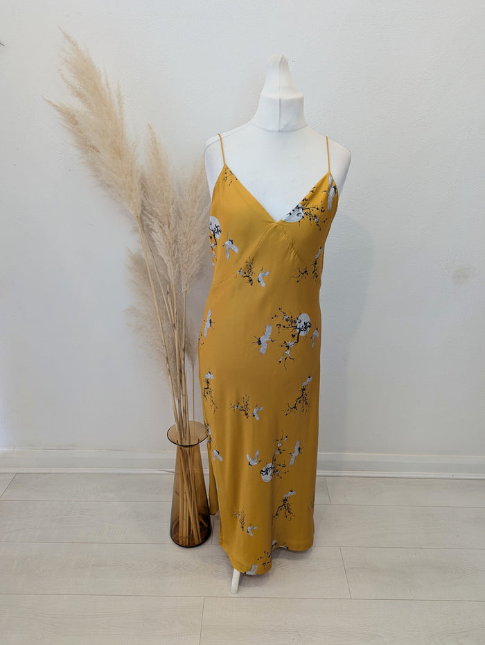 All Saints Mustard Slip Dress 14