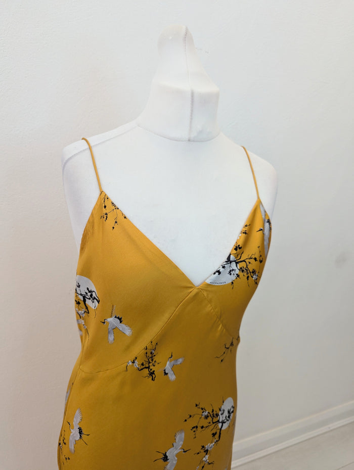 All Saints Mustard Slip Dress 14