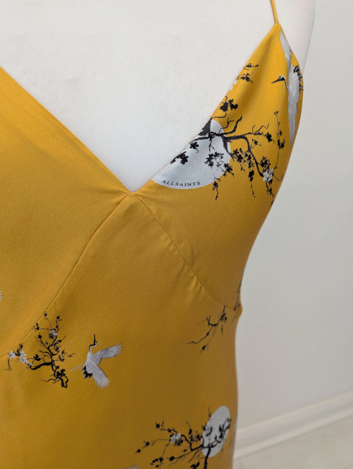 All Saints Mustard Slip Dress 14
