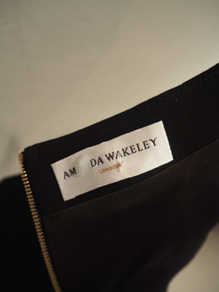 Amanda Wakeley Black Zip back Dress 10