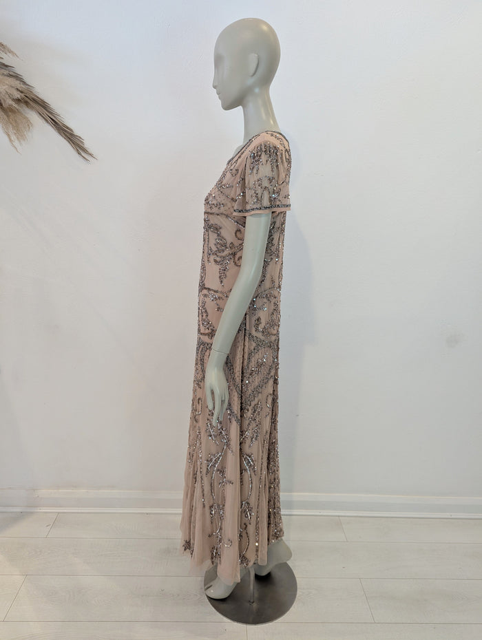 Amelia Rose Blush Embellished maxi 16