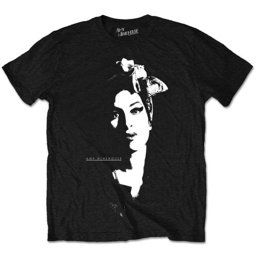Amy Winehouse Unisex T-shirt - Scarf Portrait Rock Off
