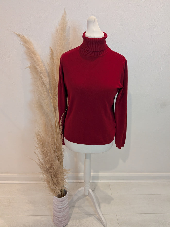 Andam Red Polo Neck Jumper 16 NWT